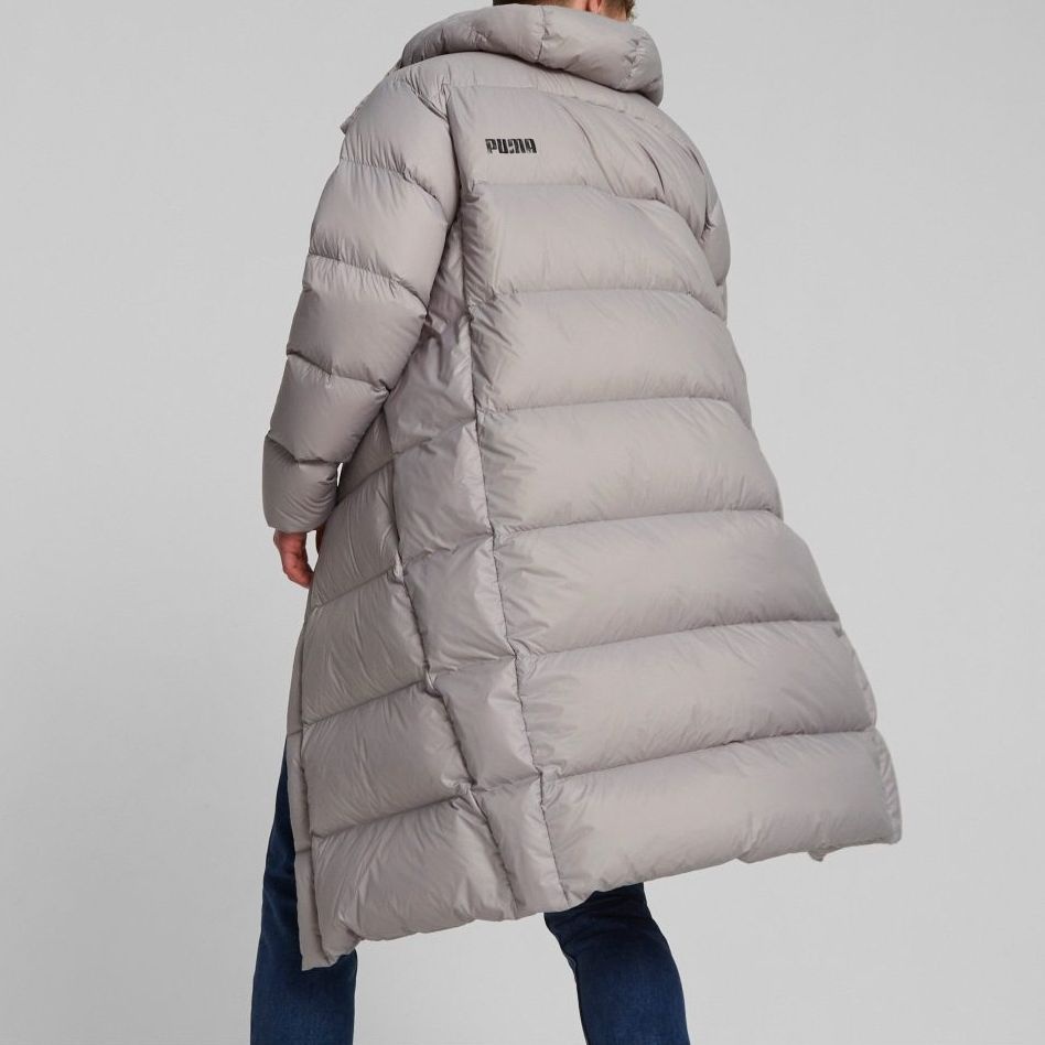 PUMA Lightweight Hooded Down Coat 'Grey' 678345-14 - 5