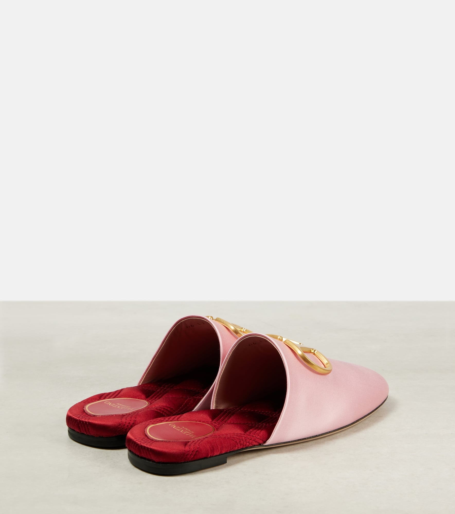 VLogo Signature satin mules - 2