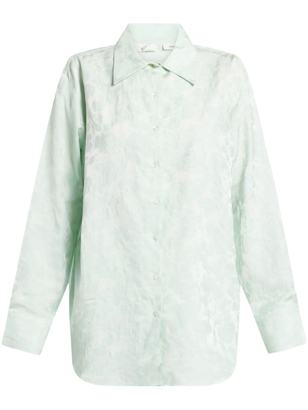 floral-print long-sleeve shirt - 1