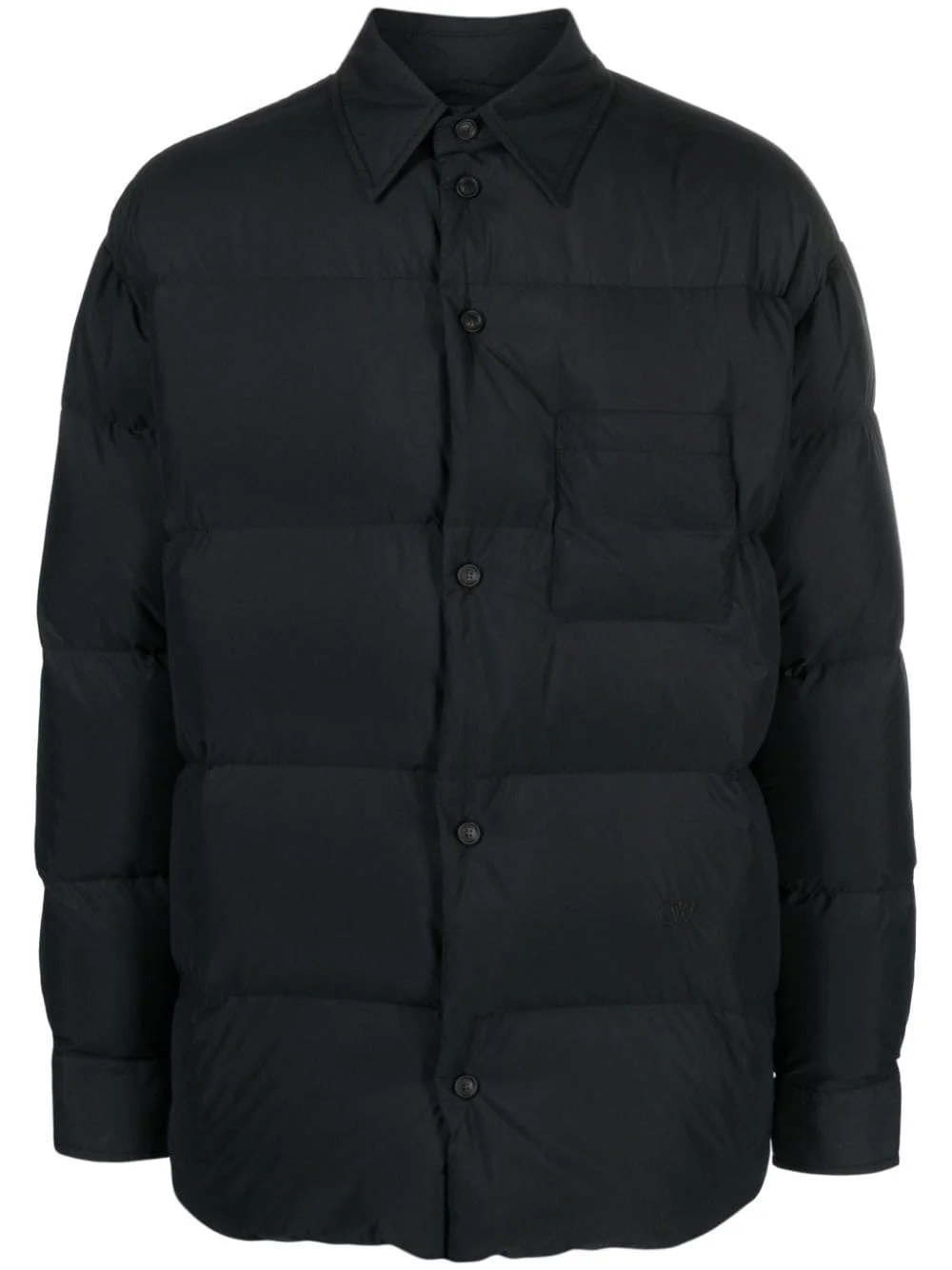 button-front puffer jacket - 1