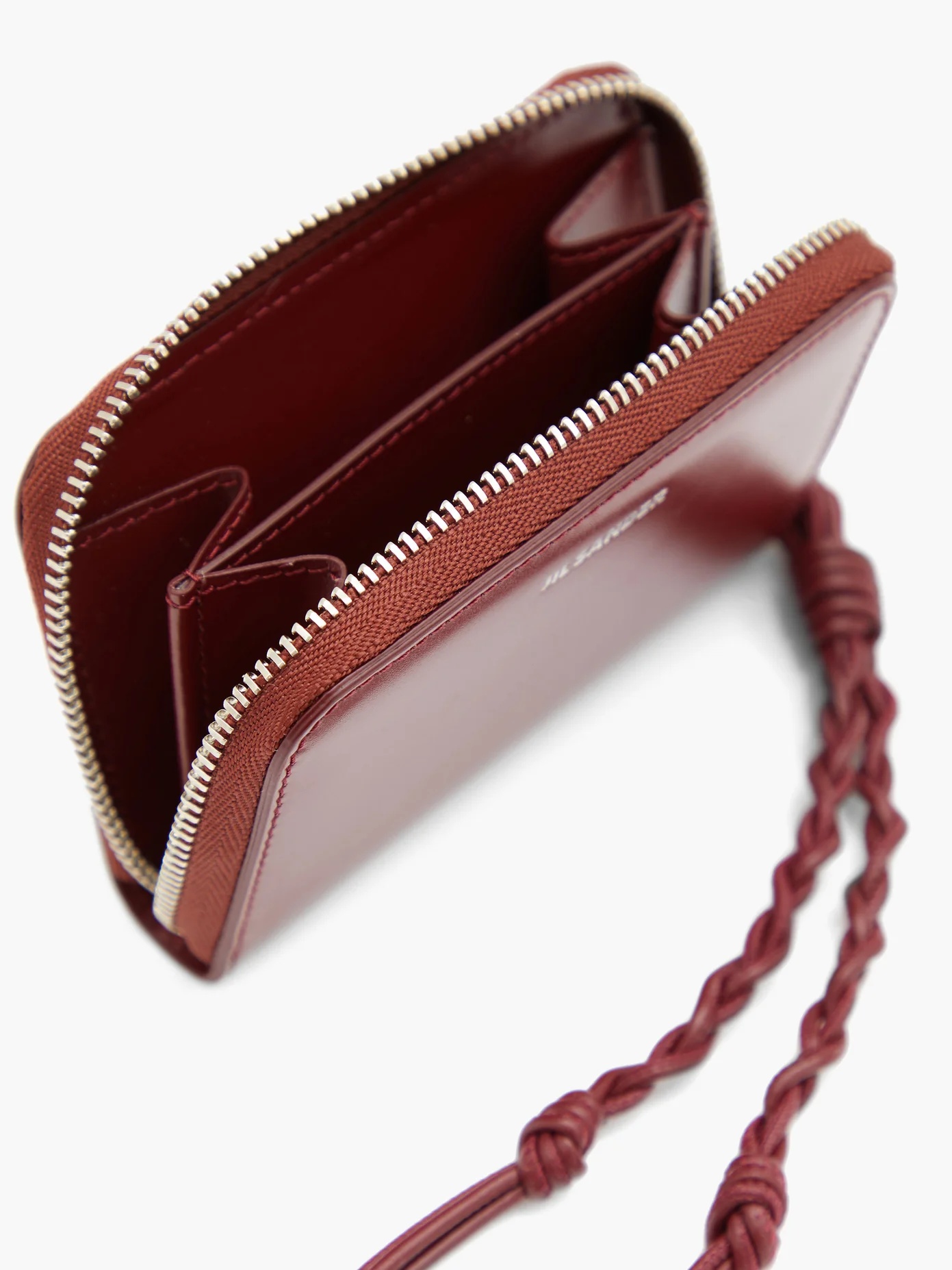 Braided-strap leather wallet - 3