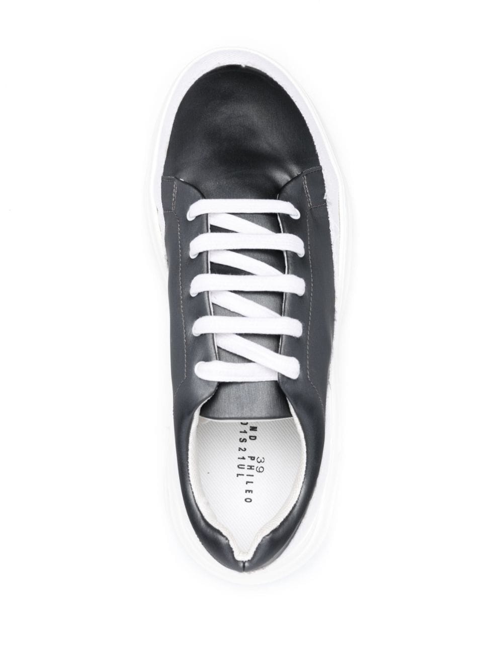 low-top round-toe sneakers - 4