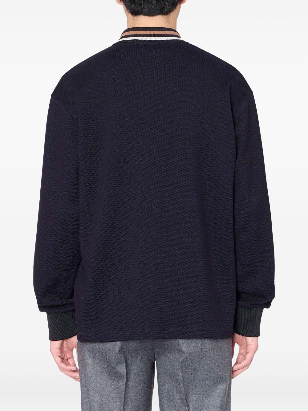 long-sleeve logo-embroidered sweater - 2