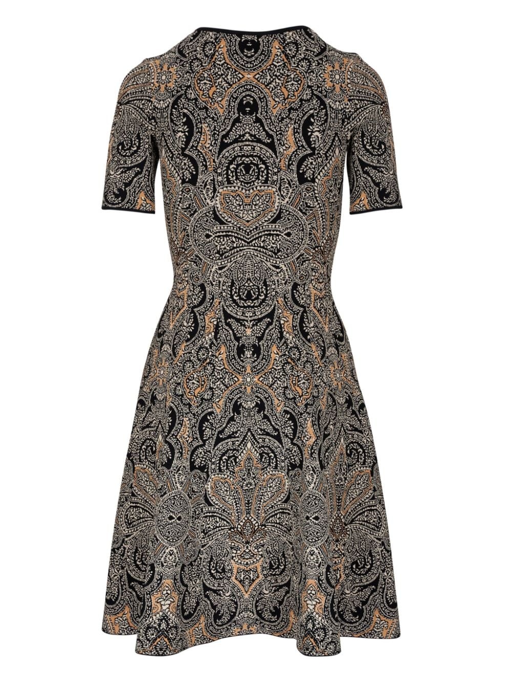 paisley jacquard knit dress - 2