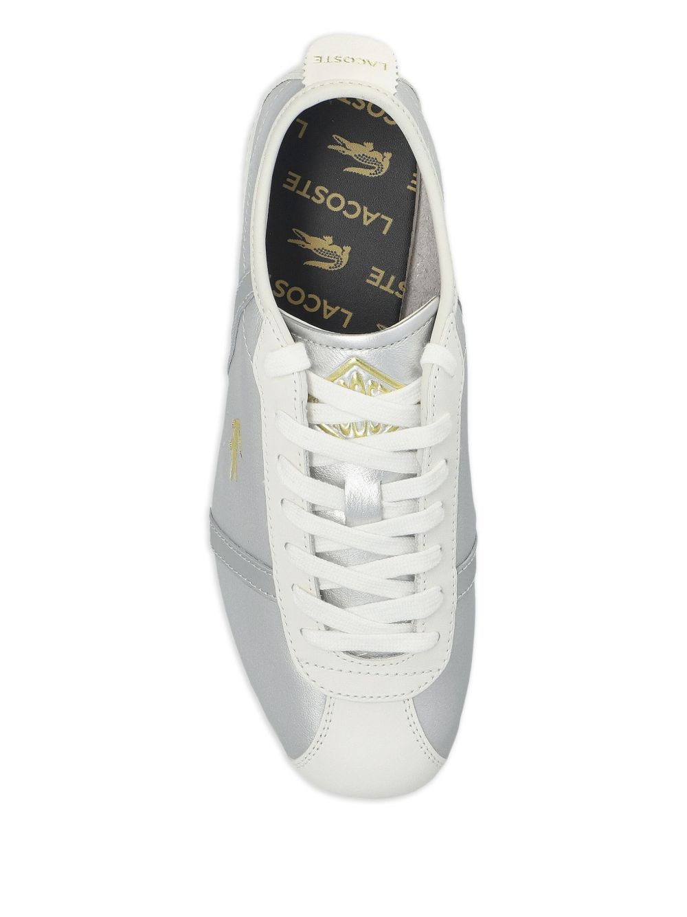 leather lace-up sneakers - 4