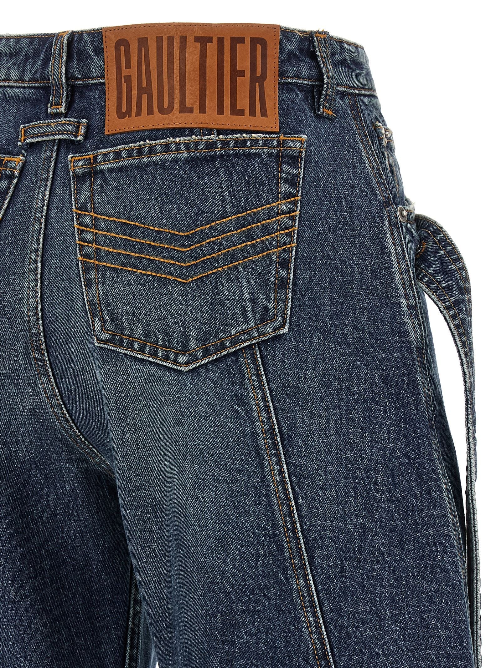 The Blue Denim Strap Jeans Light Blue - 4