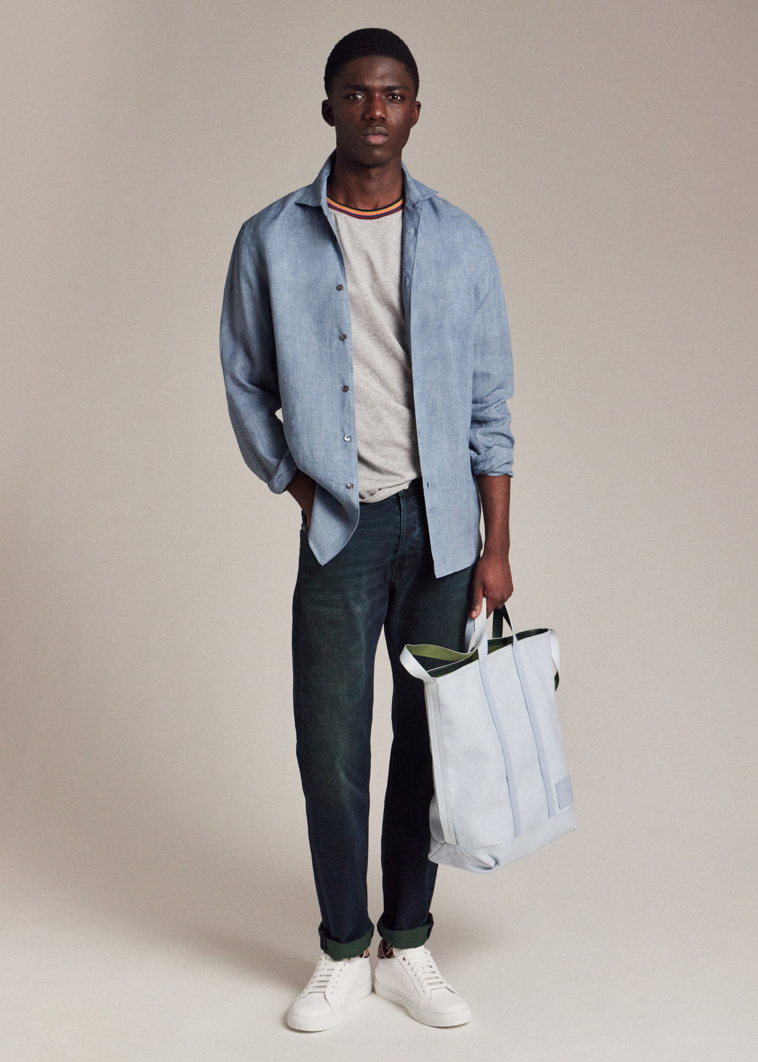 Light Blue Linen Shirt - 4