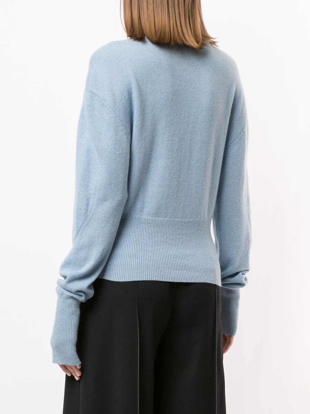 high neck bishop sleeves jumper - 4