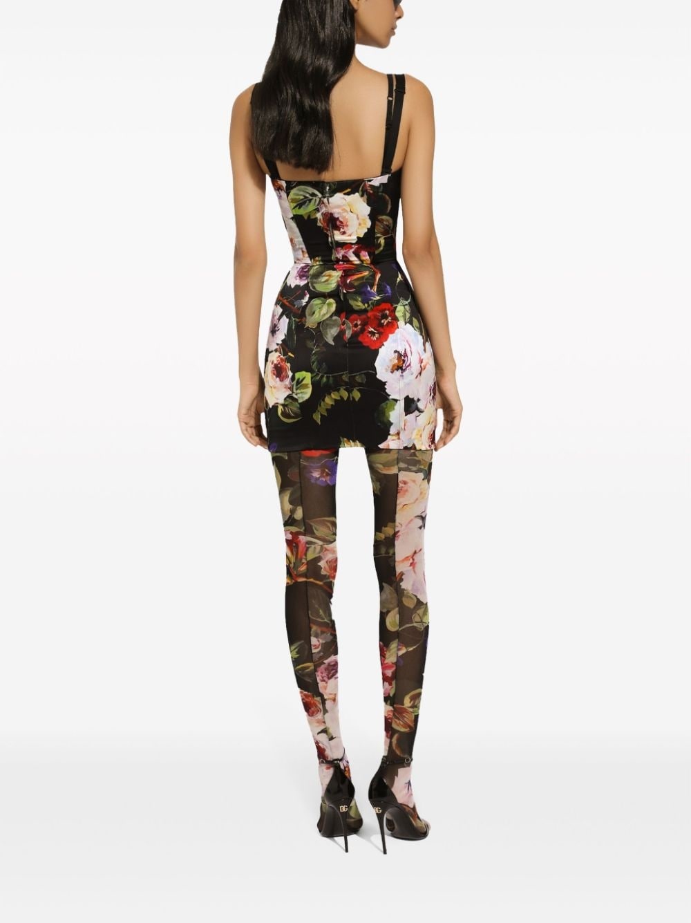 floral-print corset dress - 4