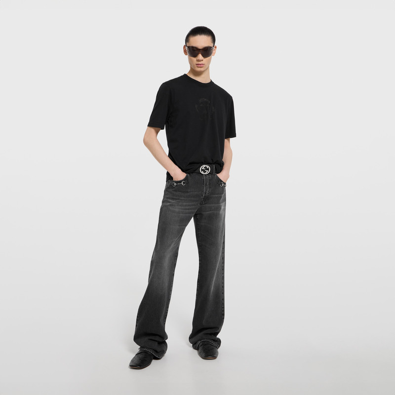 GUCCI Cotton jersey T-shirt with devoré detail outlook