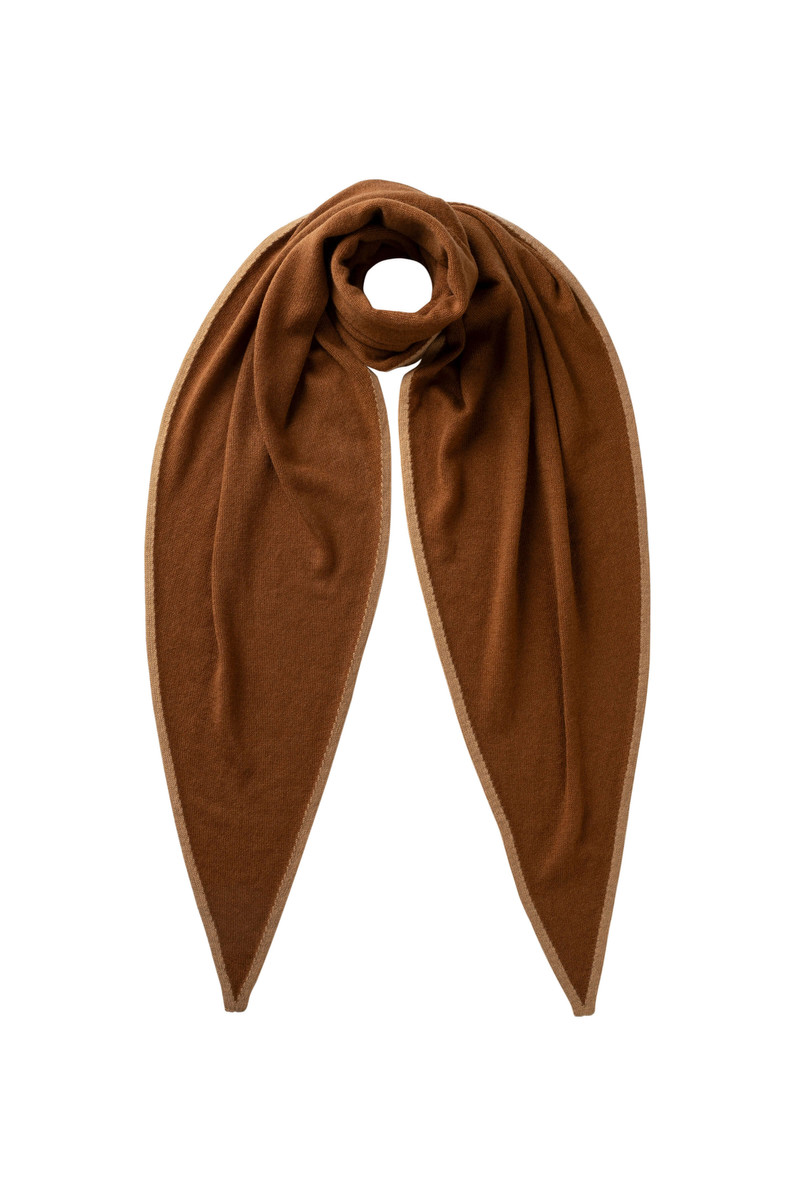 Gauzy Cashmere Camel Diamond Scarf 1