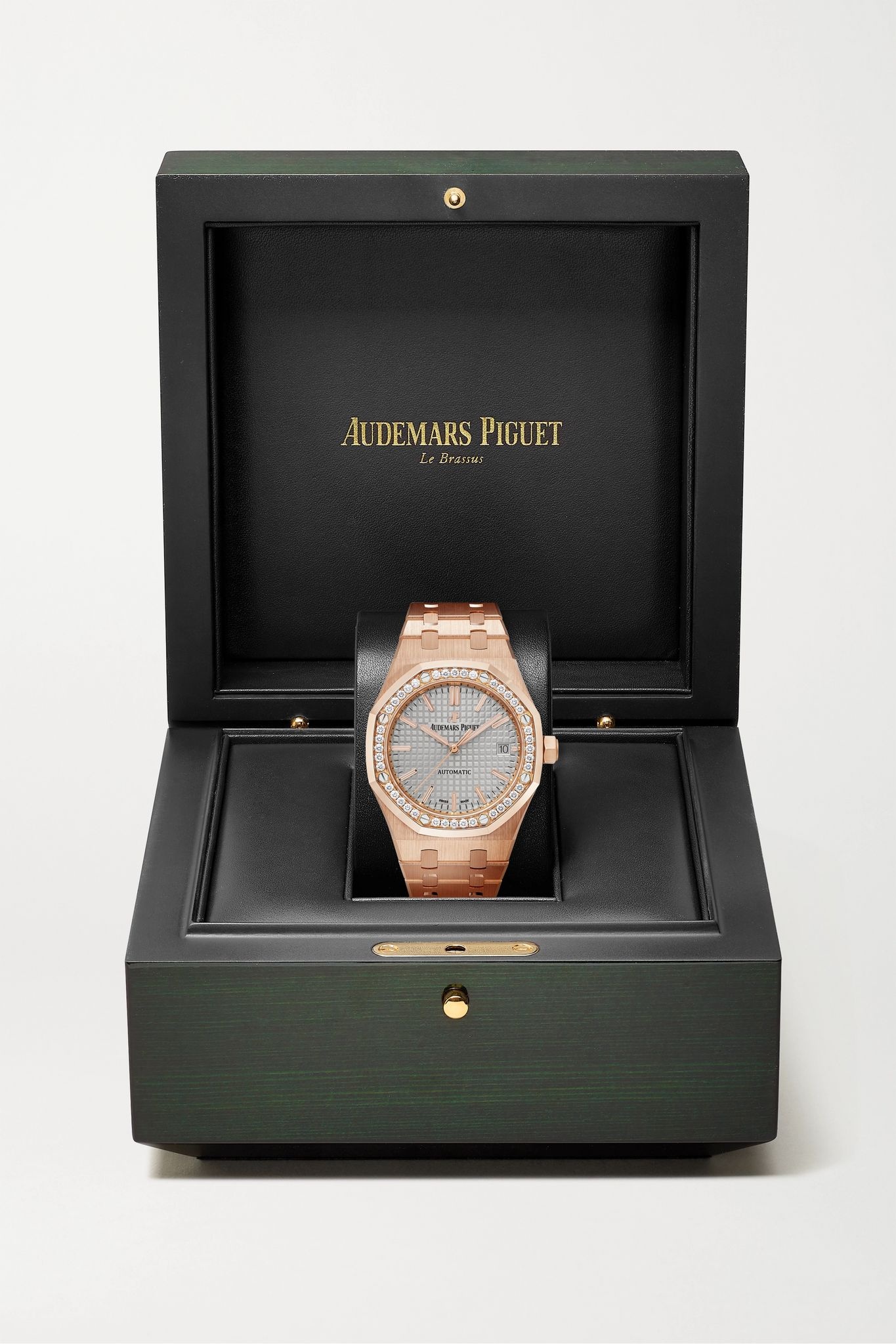 Royal Oak Automatic 37mm 18-karat pink gold and diamond watch - 8