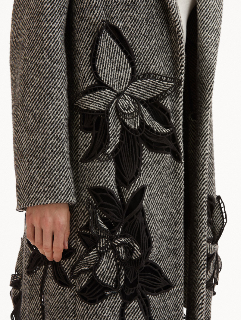 ORCHID EMBROIDERED WOOL COAT 5