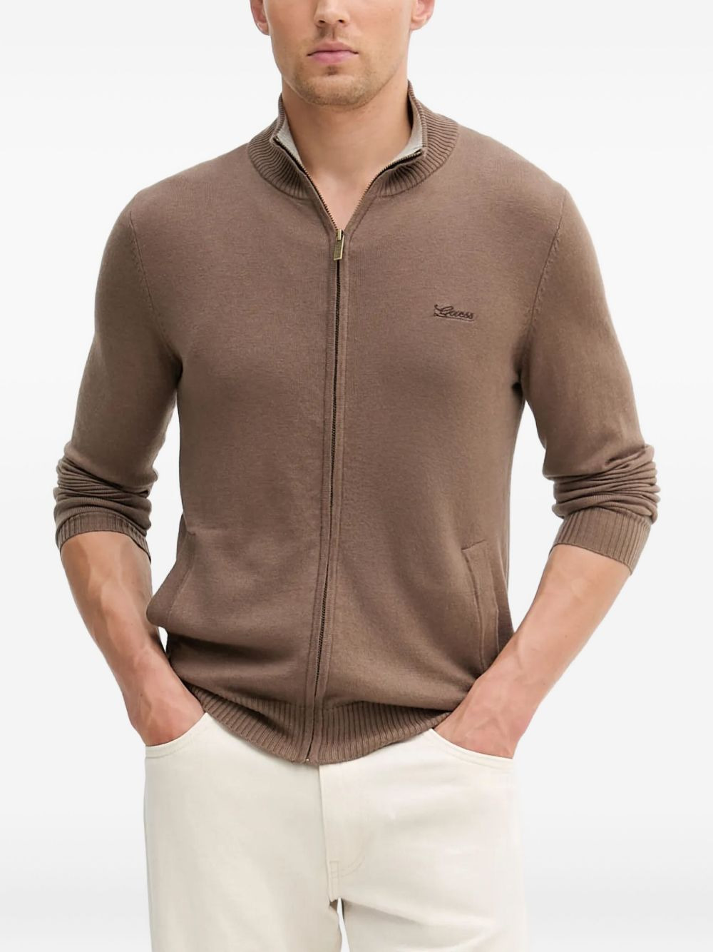 zip-up cardigan - 1