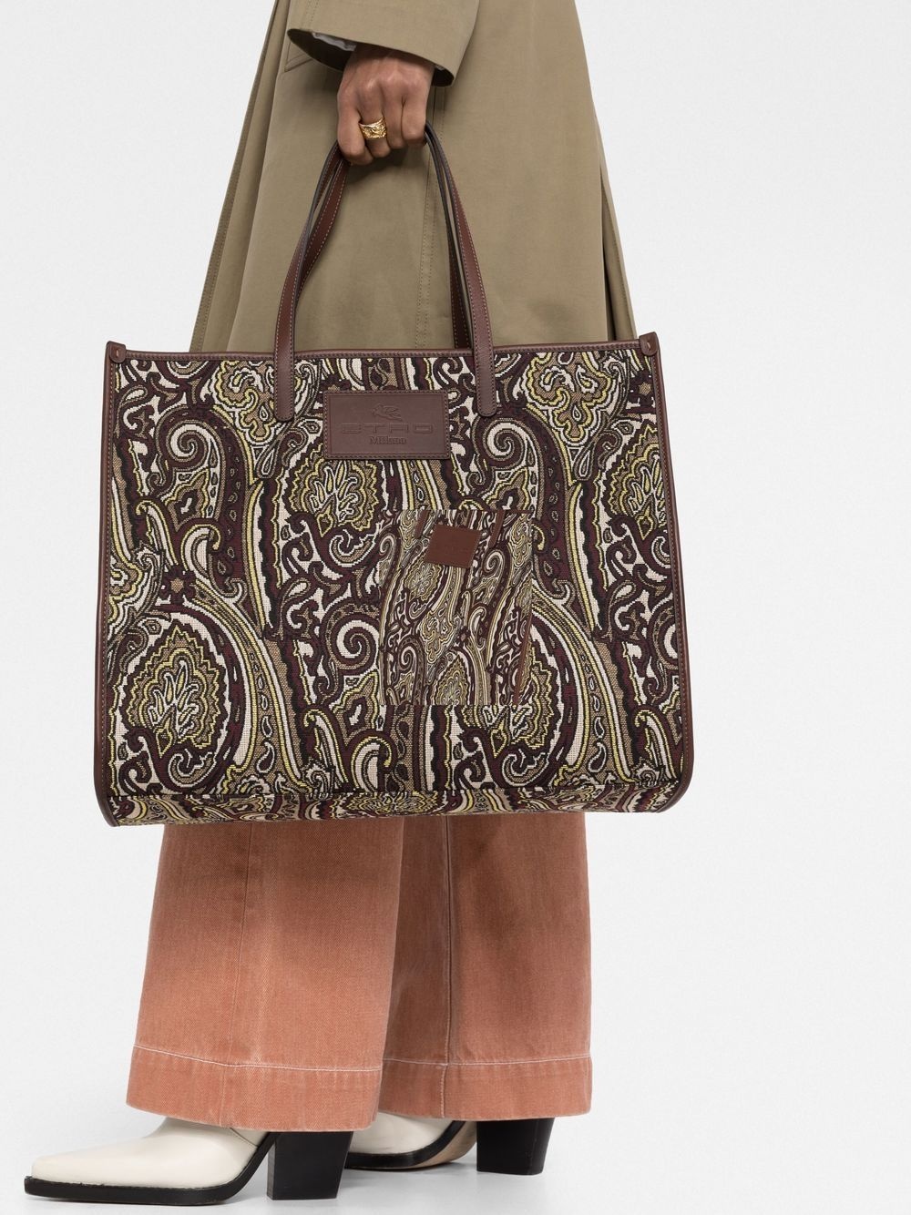 paisley-print jacquard tote bag - 3