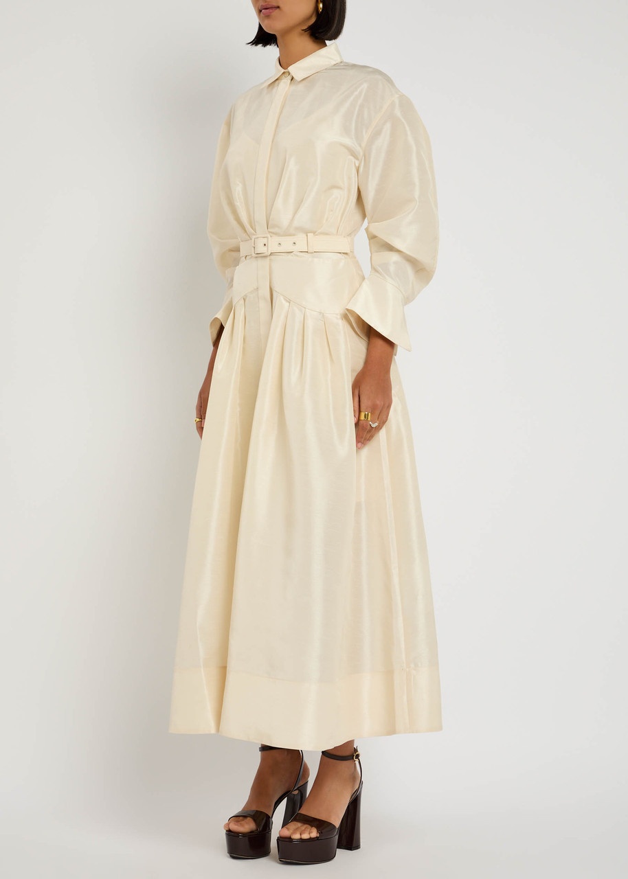 Rebecca Vallance Maple Taffeta Maxi Shirt Dress - 2