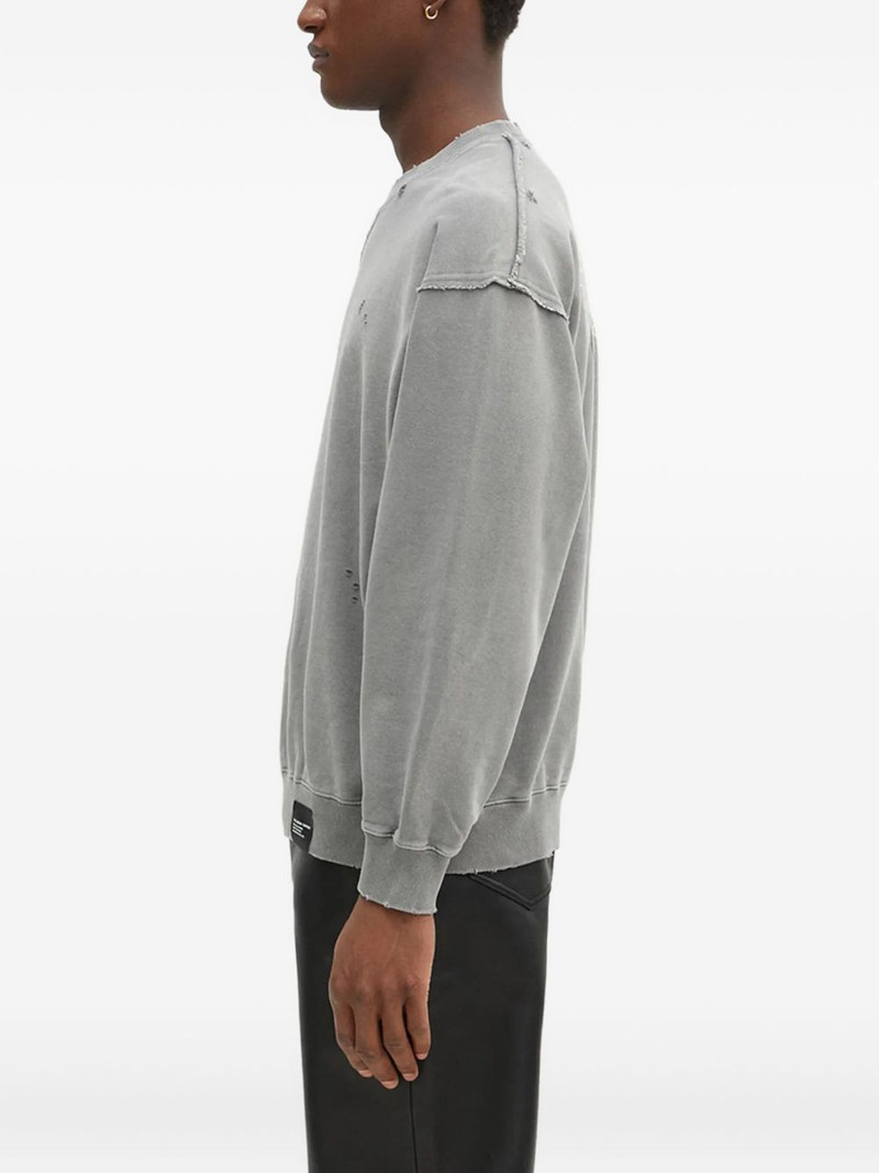 NEIGHBORHOOD distressed crew neck sweatshirt outlook