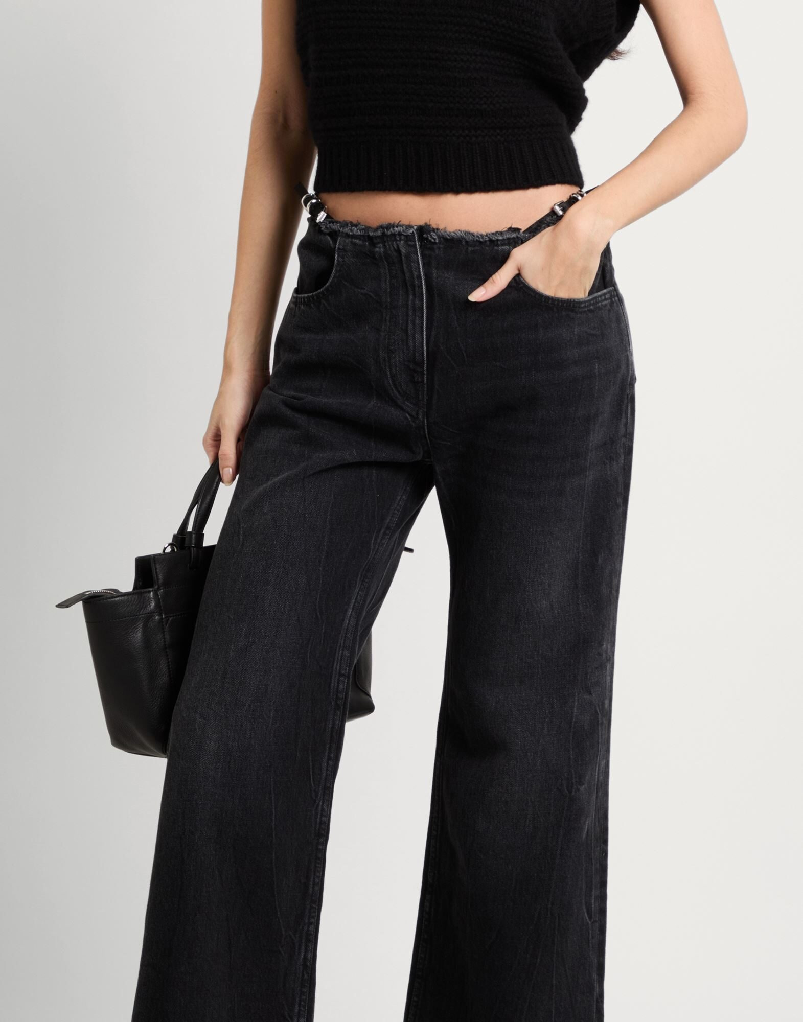 Black Women's Denim Pants - 4