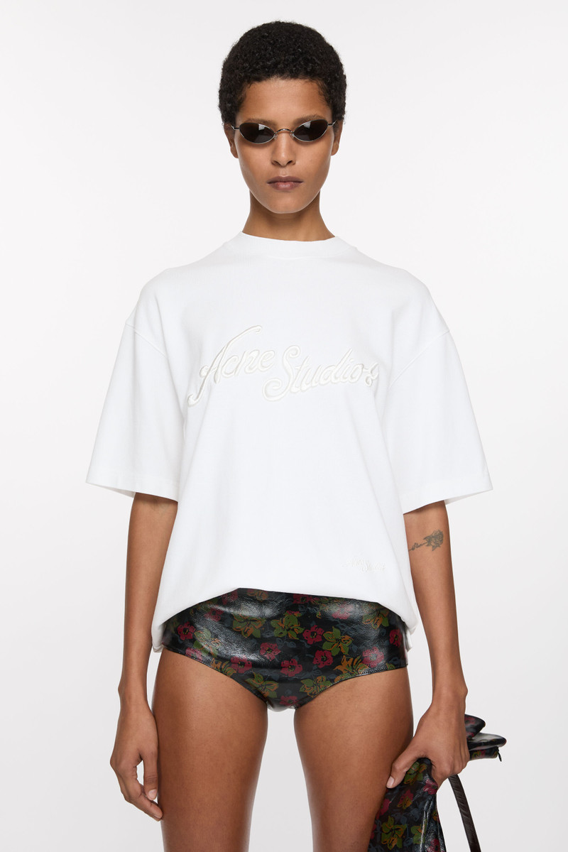 Acne Studios Logo t-shirt - Relaxed fit - Optic White outlook
