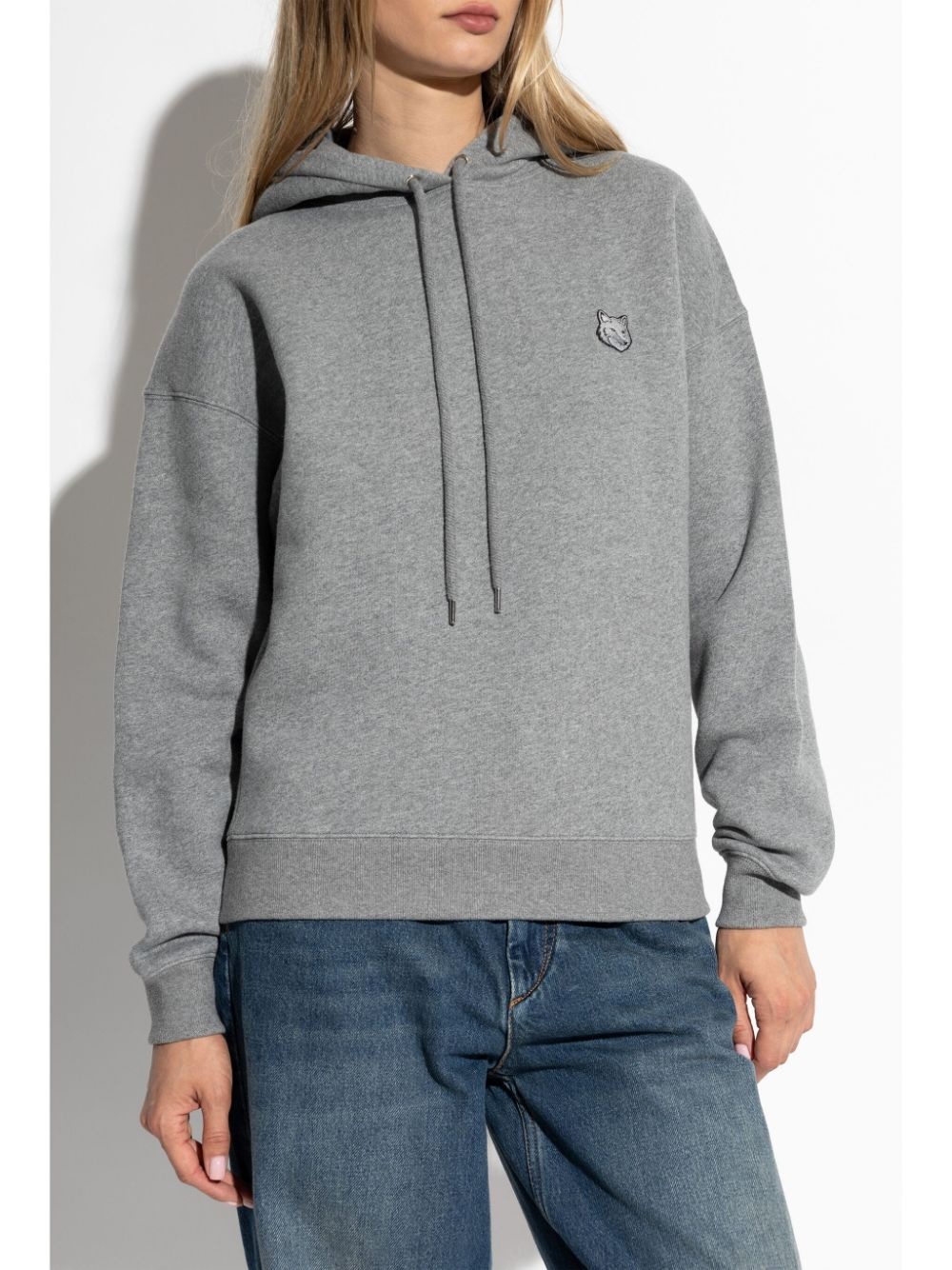 logo-embroidered cotton hoodie - 3