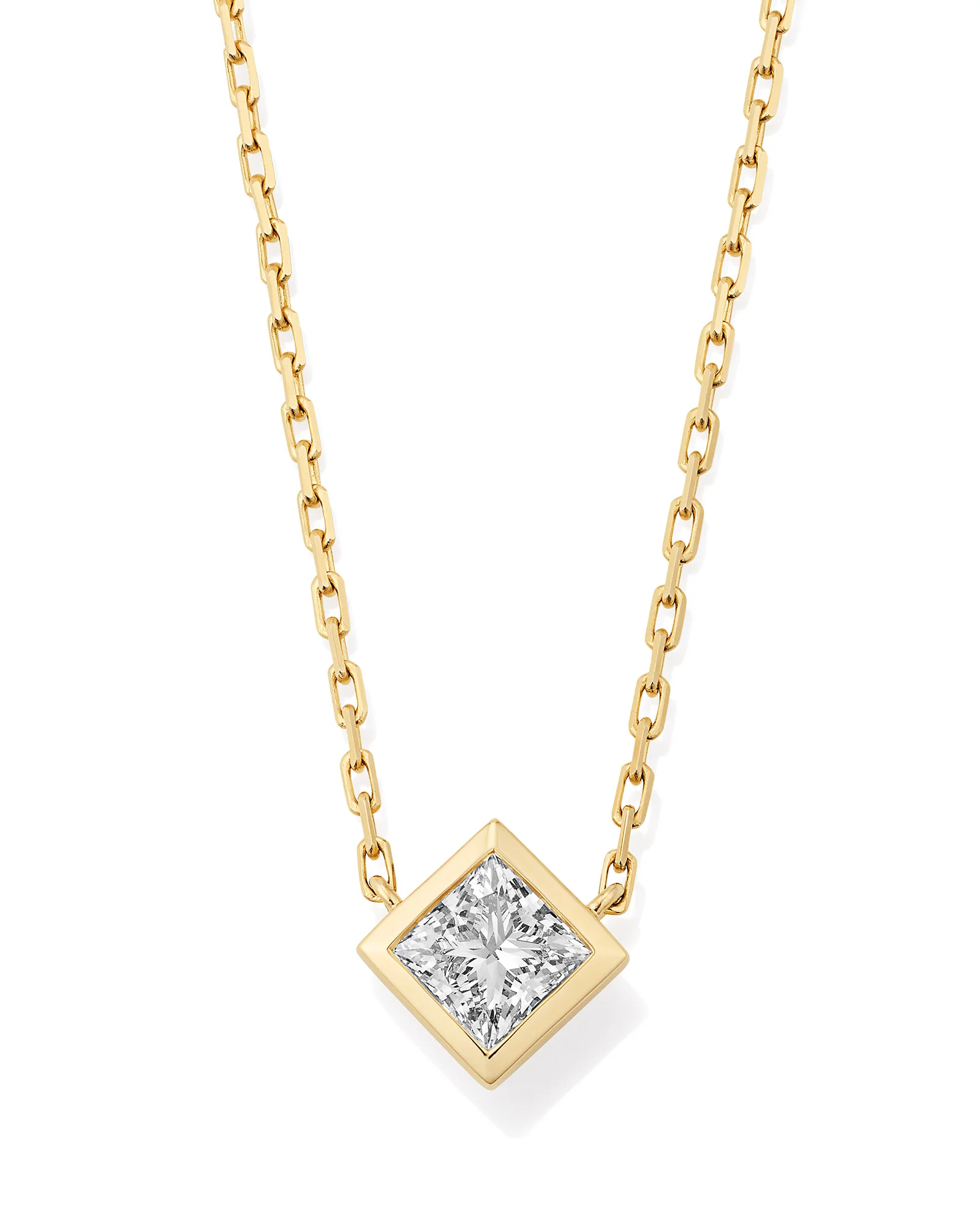 0.75 ct Lab Grown Diamond Michelle 14k Yellow Gold Pendant Necklace - 1