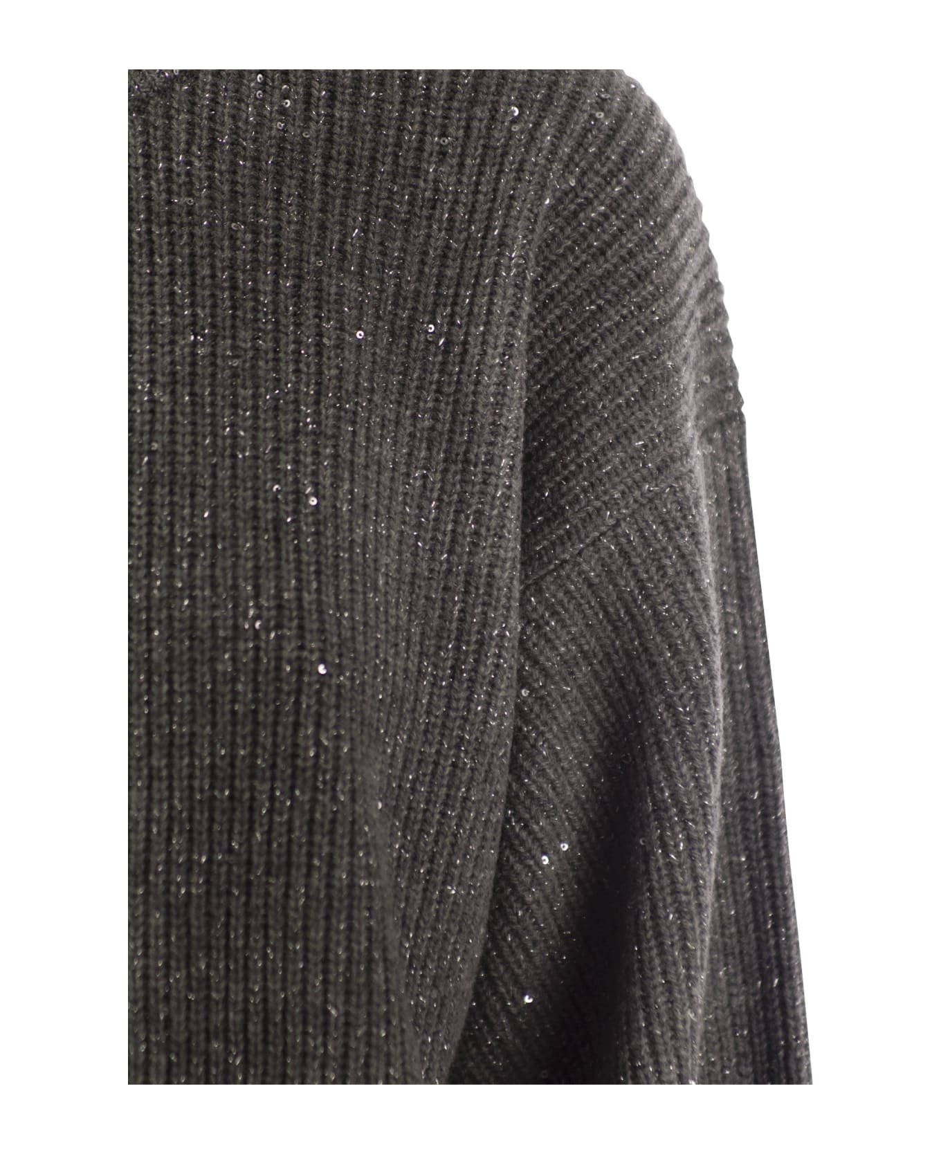 Dazzling Ribbed Sweater In Cashmere And Wool - 4