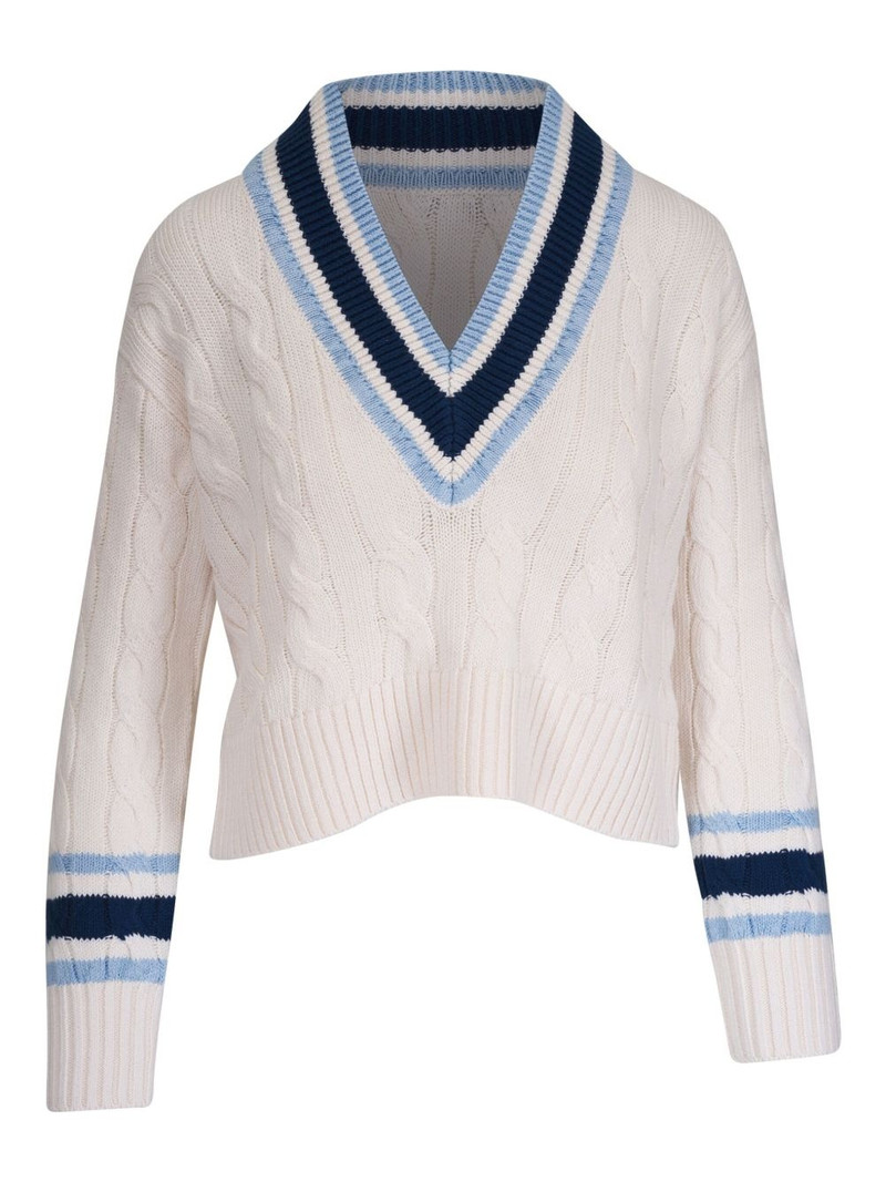 cable-knit cropped sweater - 1