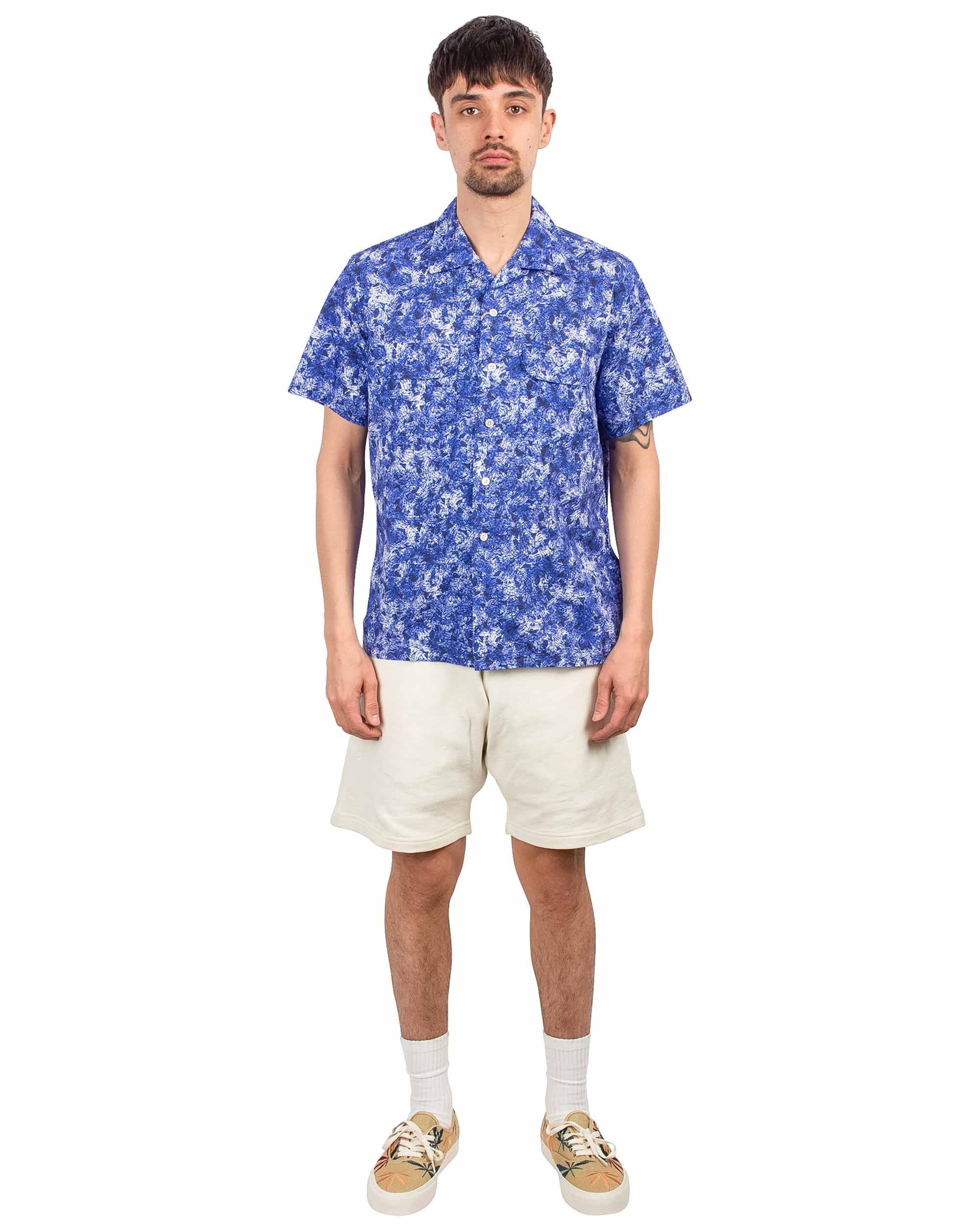 Open Collar Short Sleeve 'Kyoto Pattern' Print Sail Pattern - 2