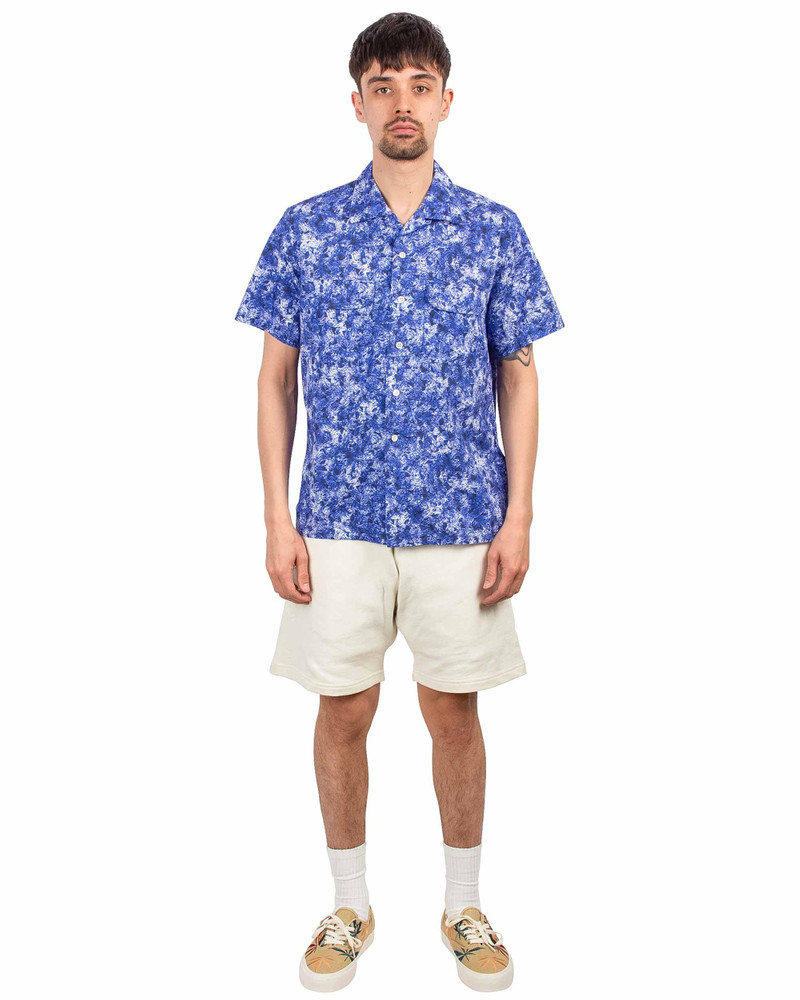 BEAMS PLUS Open Collar Short Sleeve 'Kyoto Pattern' Print Sail Pattern outlook
