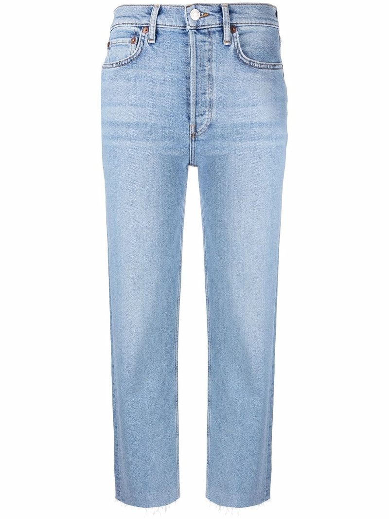 mid-rise straight leg jeans 1