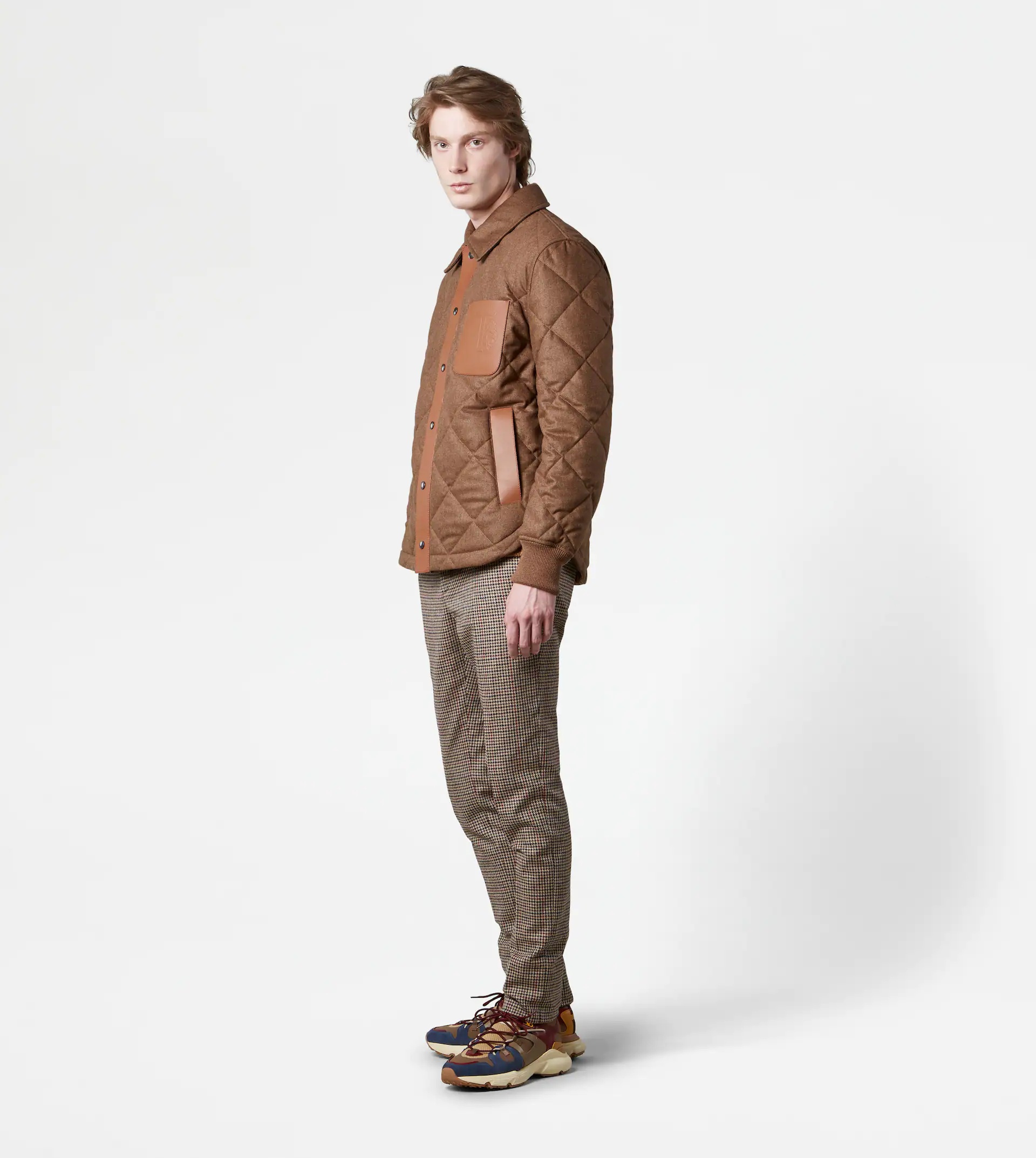 QUILTED OVERSHIRT - BROWN - 4