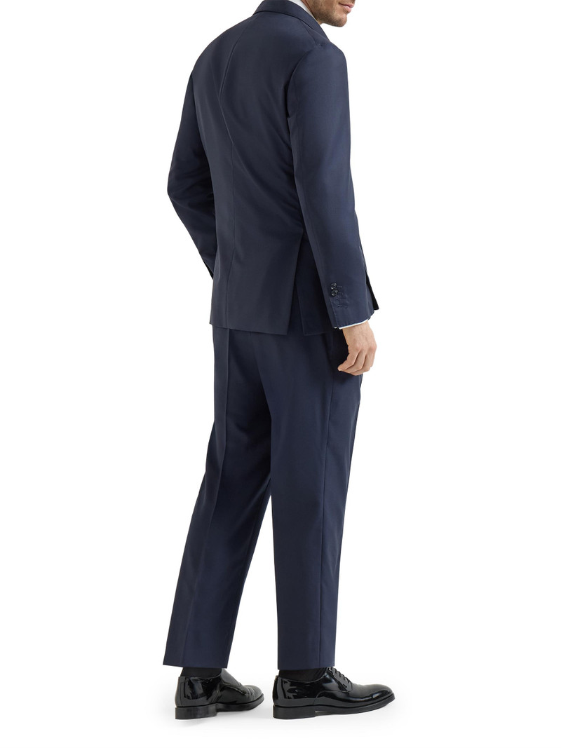 Men's Tuxedo with One and a Half Breasted Jacket and Double Pleated Trousers - Navy Blue 3