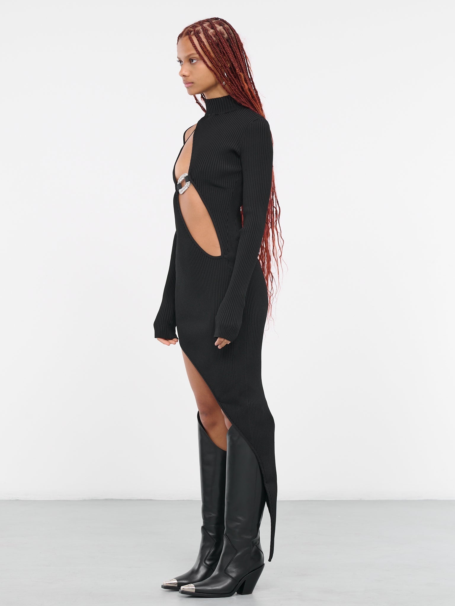 Crystal Cut-Out Knit Dress - 2