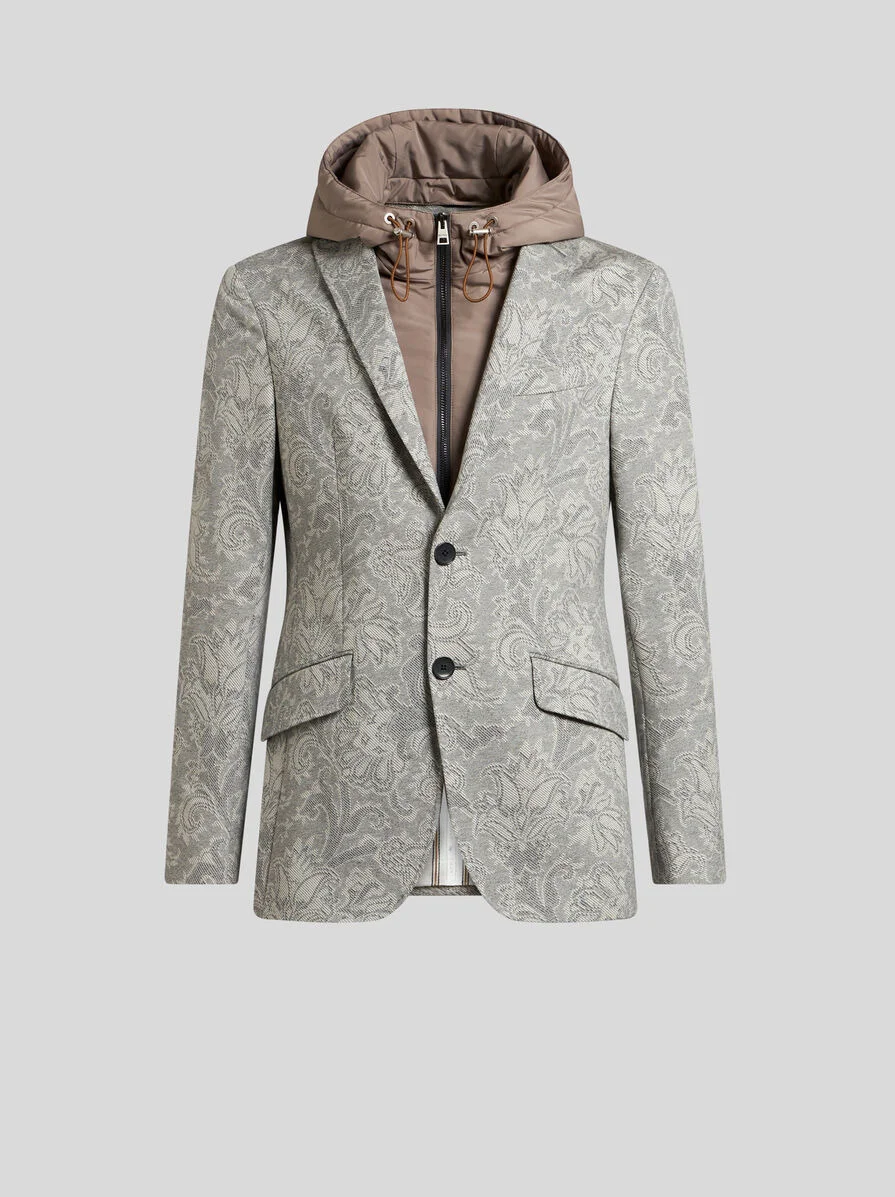 FLORAL BLAZER WITH VEST INSERT - 1