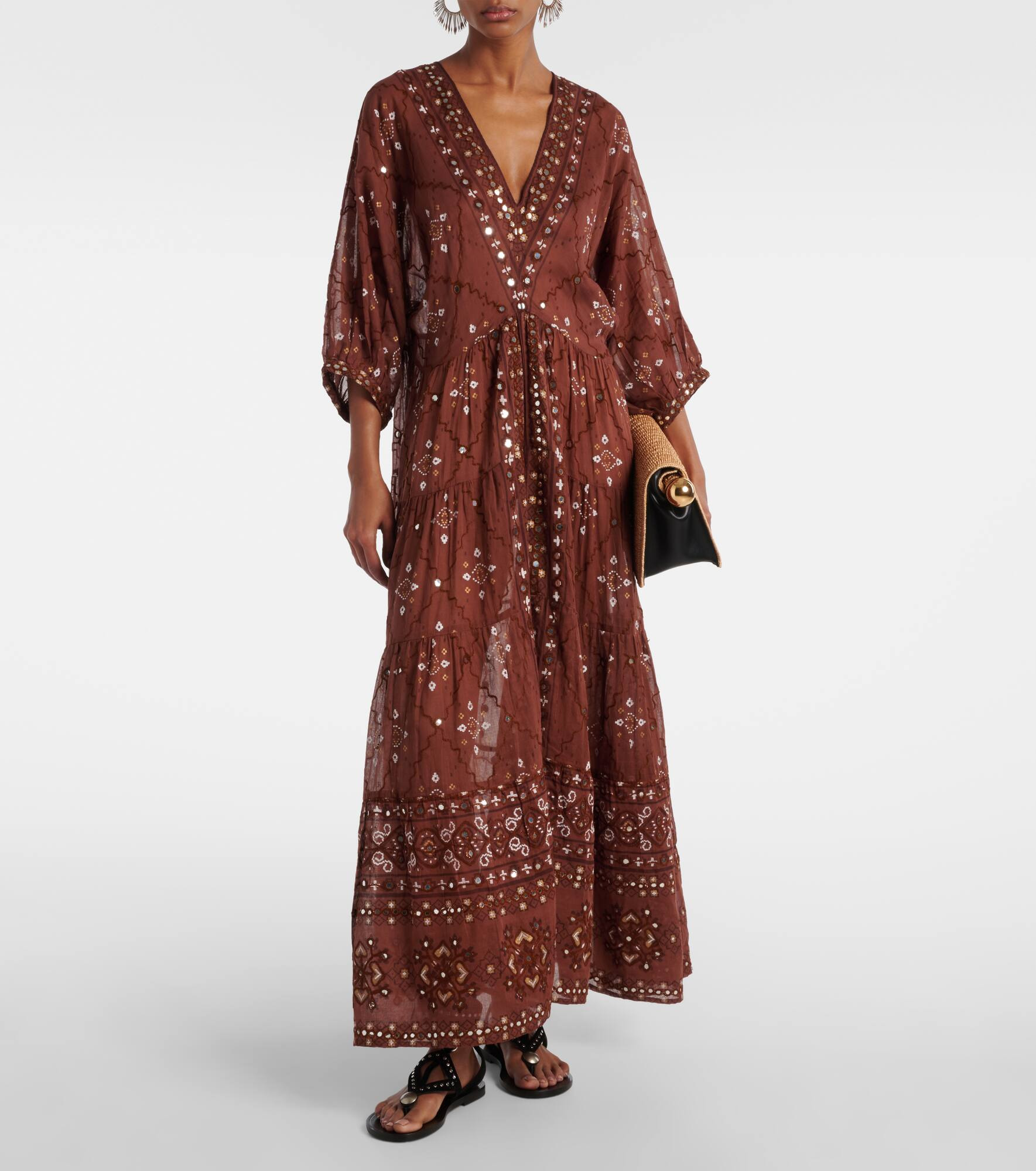 Printed cotton maxi dress - 2