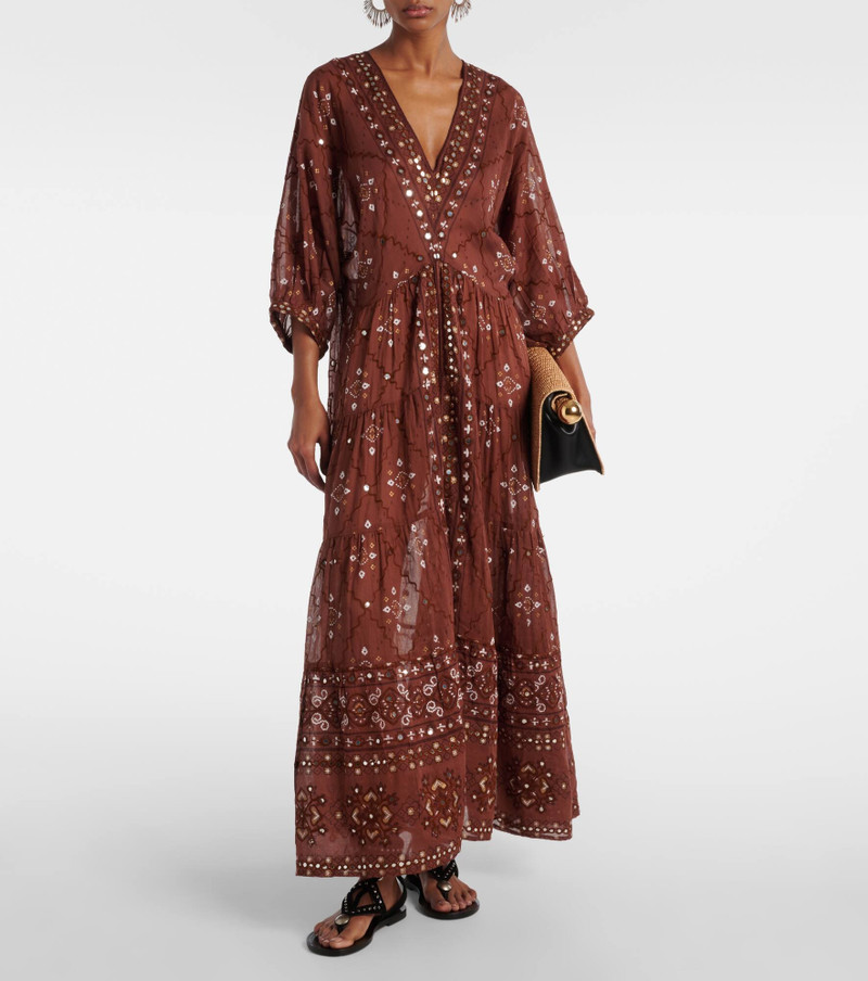 juliet dunn Printed cotton maxi dress outlook
