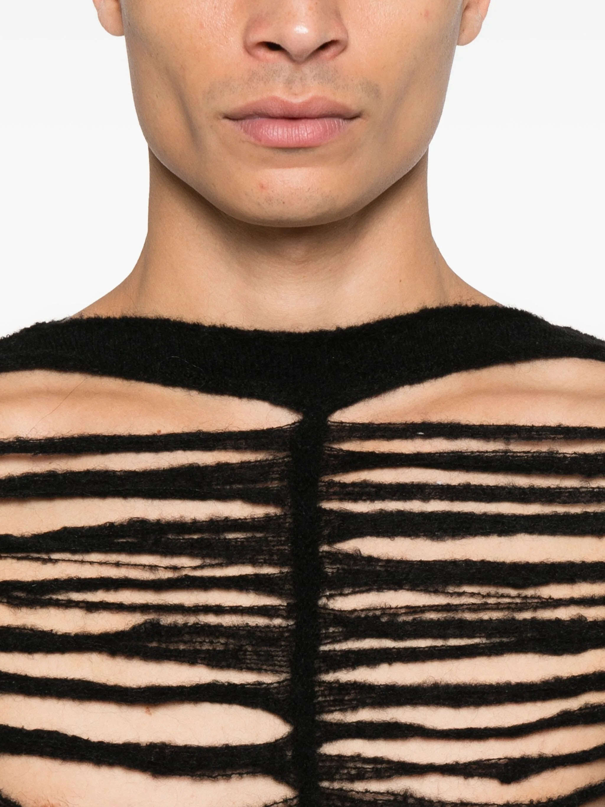 Rick Owens Ls Cut-out Front Sweater - 3