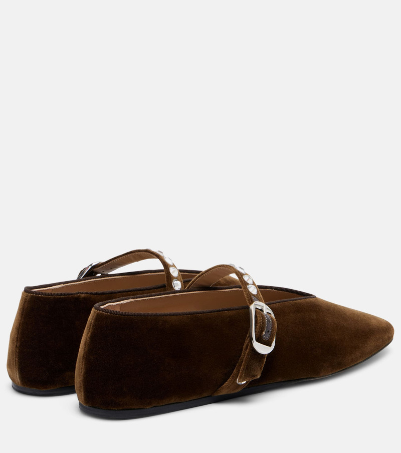 LE MONDE BÉRYL Stella velvet ballet flats outlook