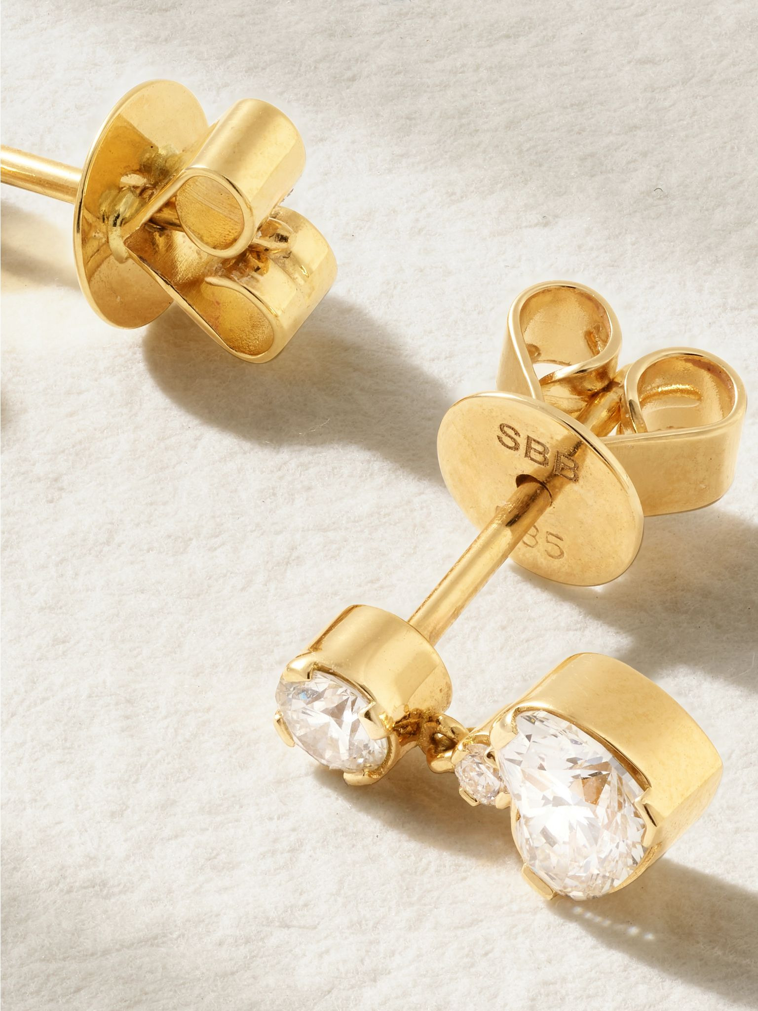 18-karat recycled gold diamond earrings Gold - 3