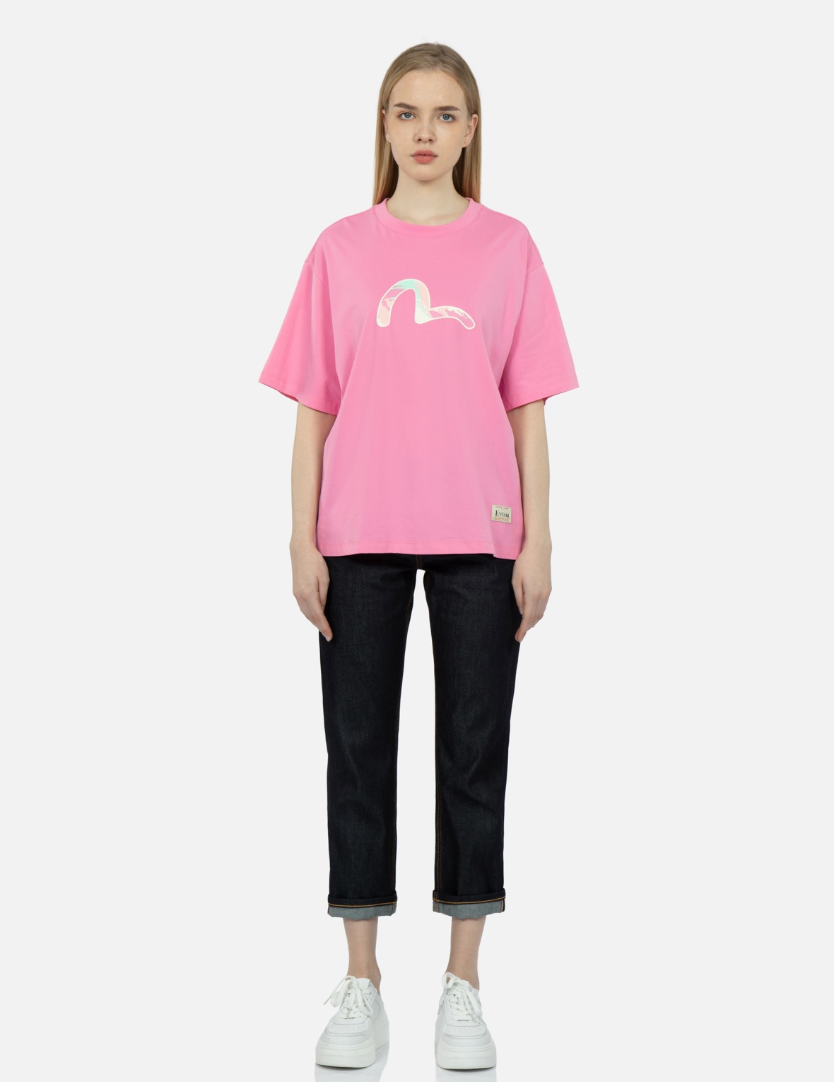 GRAFFITI DARUMA AND SEAGULL PRINT T-SHIRT - 6