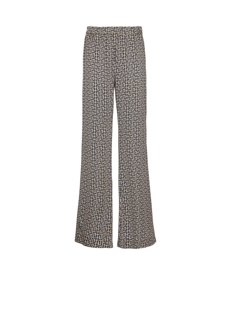 Monogrammed flowing trousers 1