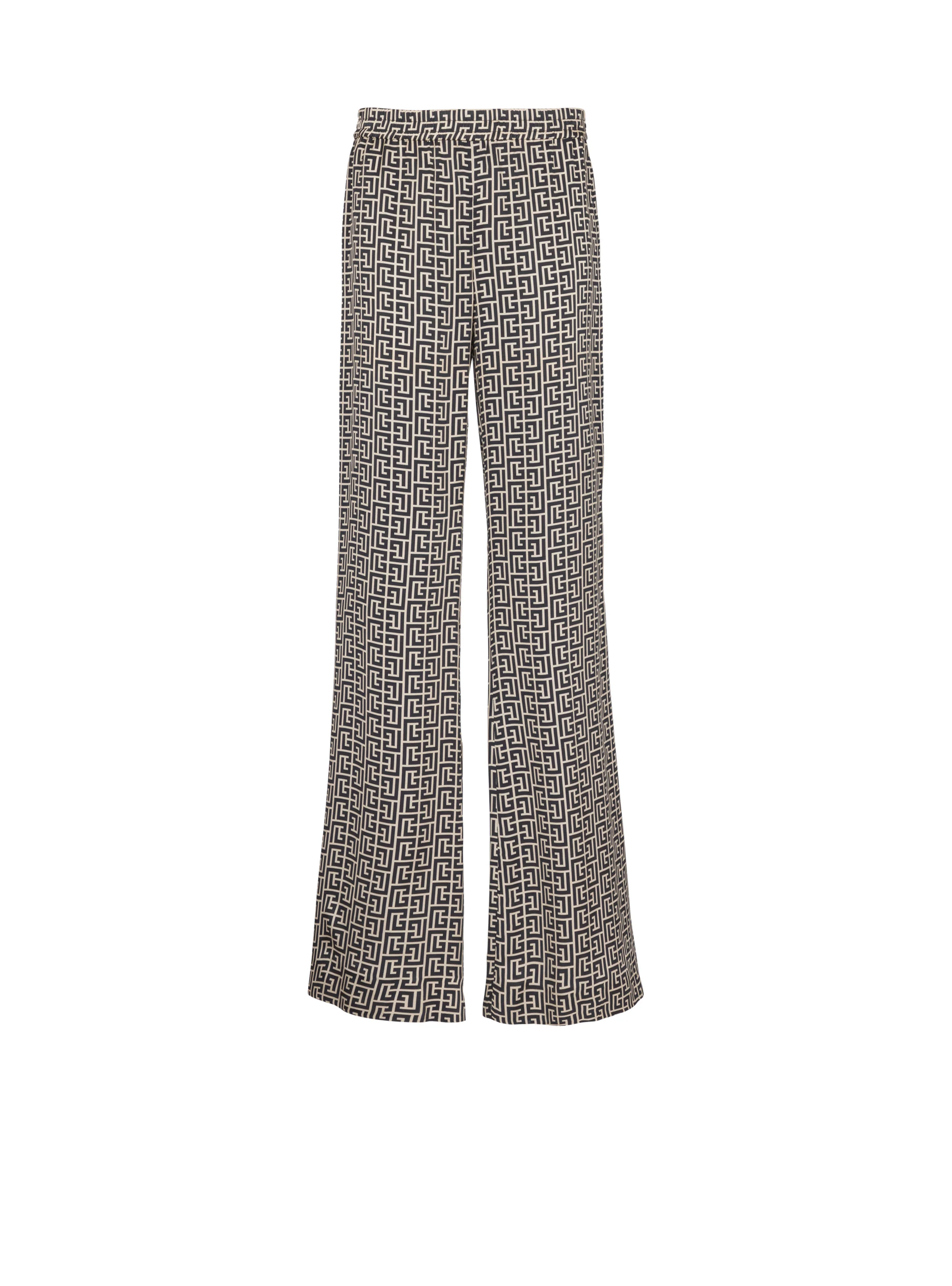 Monogrammed flowing trousers - 1