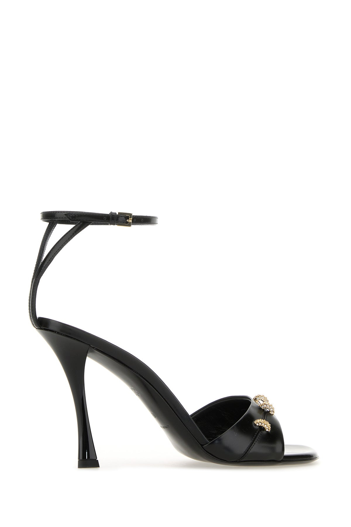 Black leather Stitch sandals - 3