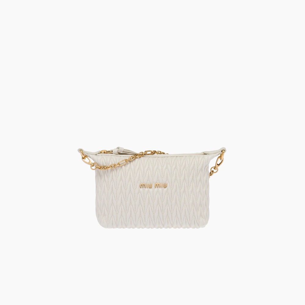 Miu Spirit matelassé leather mini bag - 1
