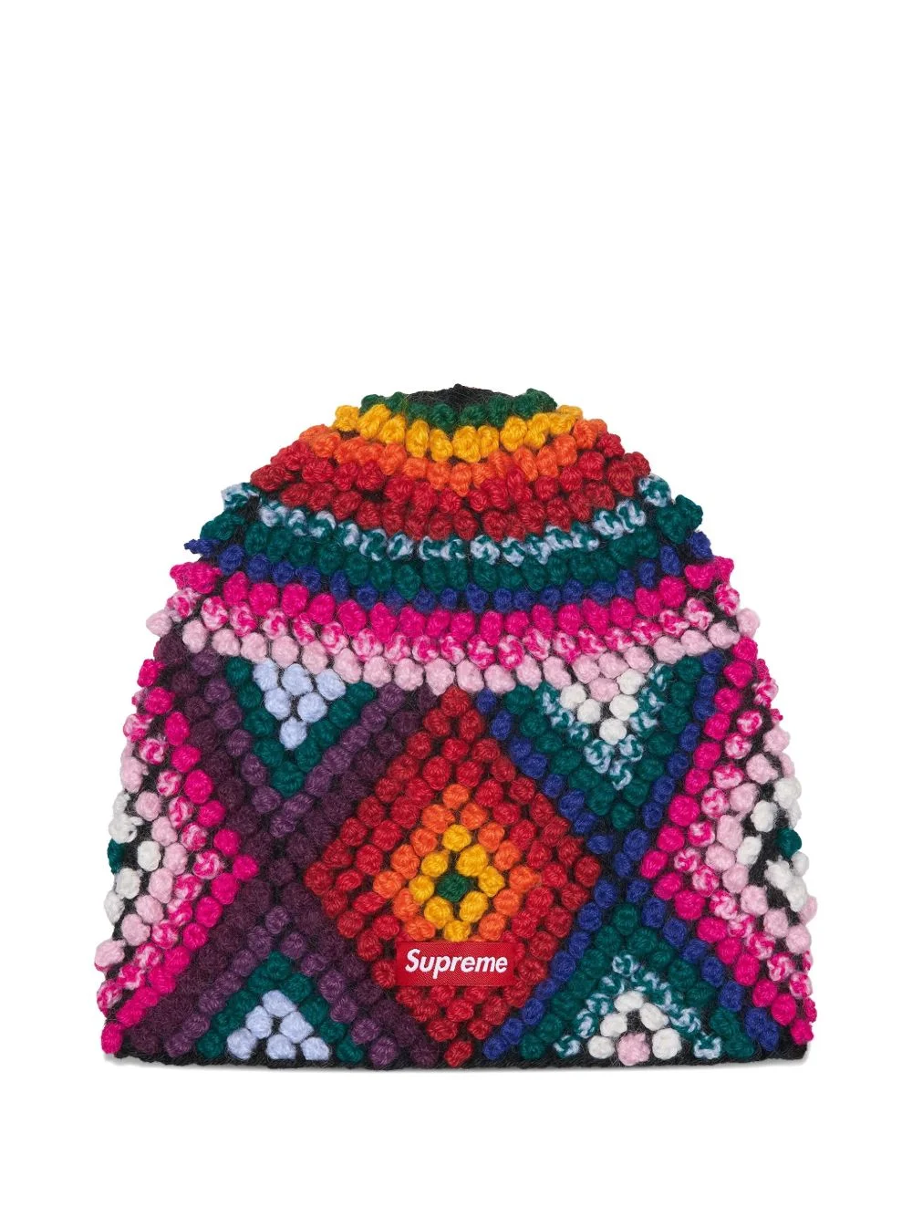textured-knit beanie hat - 1