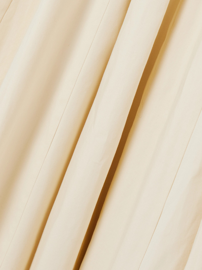 Pleated Organic Cotton-blend Gabardine Maxi Dress 4