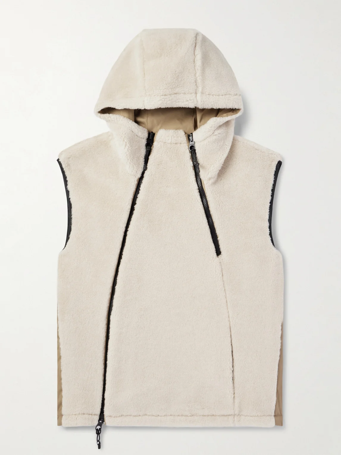 Reversible Shell-Trimmed CashFur Hooded Gilet - 1