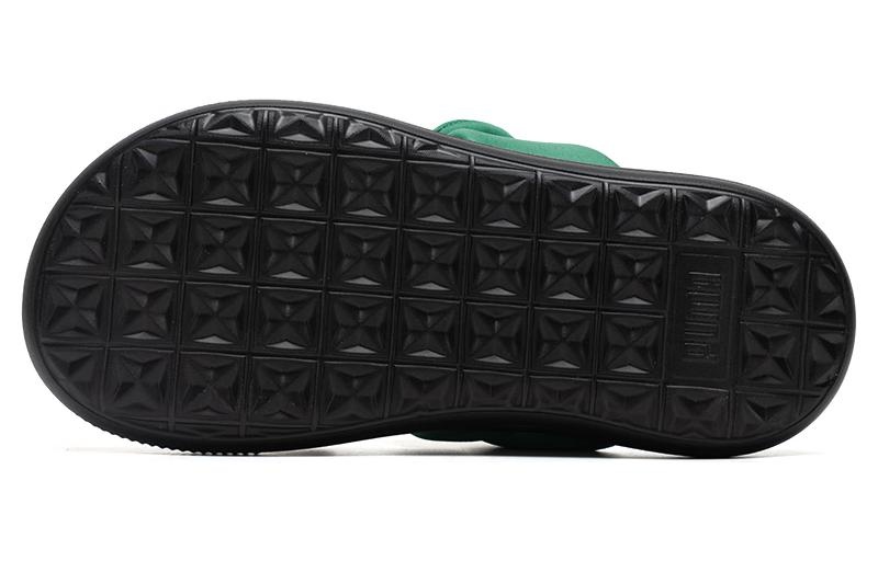 (WMNS) PUMA Mayu Puffy Slides 'Green Black' 399450-03 - 4