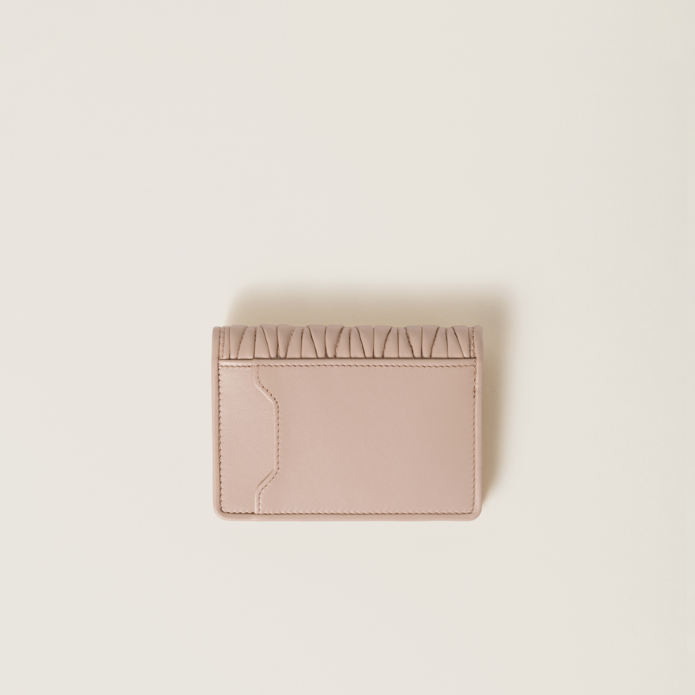 Matelassé nappa leather card holder - 3