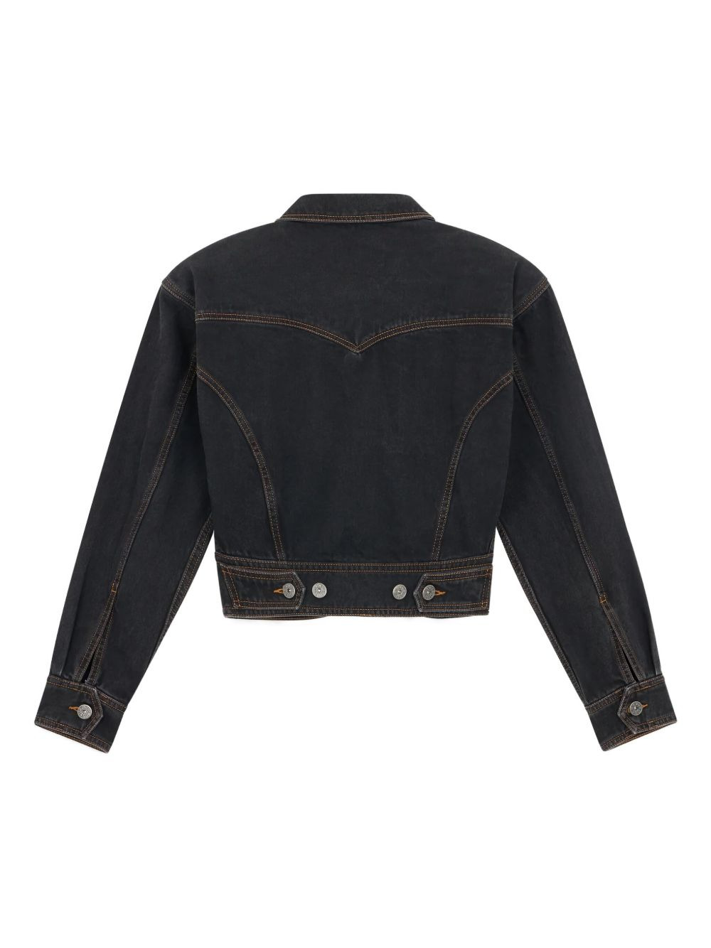 button-fastening denim jacket - 2